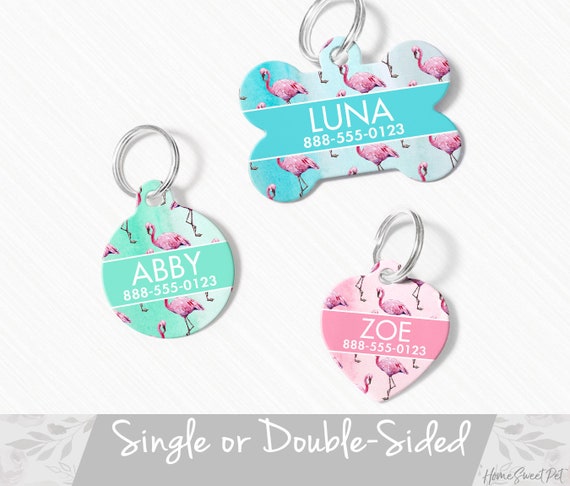 Flamingo clearance dog tag
