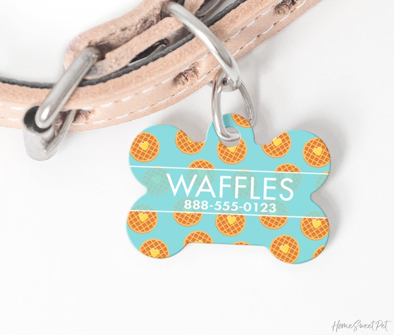 Custom Puppy Tag for Collar Waffles Dog Tag for Dogs Waffles Etsy
