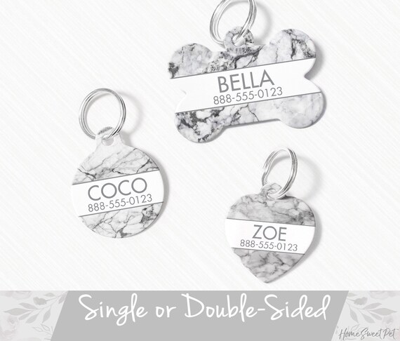 marble dog tag