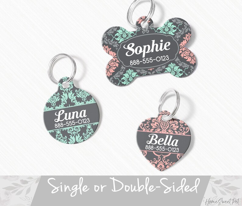 Fancy Pet Tag for Dog Tag Custom Pet Tag Cute Pet Tag Pet Etsy