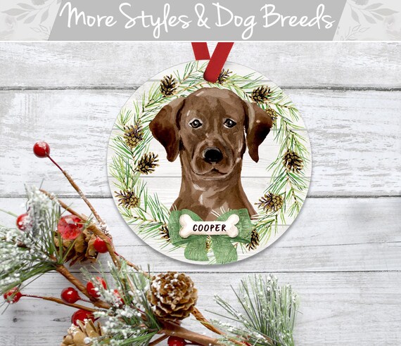 Dog Ornament Labrador Ornament Personalized Dog Christmas | Etsy
