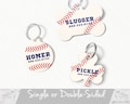 Baseball Dog Collar Tag, Dog ID Tag Baseball Pet Tag, Baseball Bone Shape Tag, Baseball Dog Tag for Dogs Personalized product logo