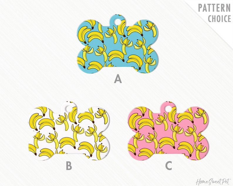 Banana Dog Tag Fruit Dog Tag for Dogs Tag for Girl or Boy Etsy