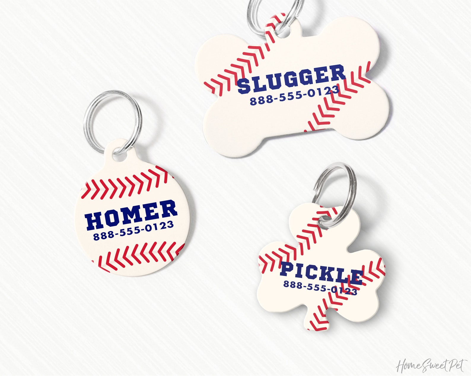 Baseball Dog Tag for Dogs Personalized Baseball Dog Collar Etsy
