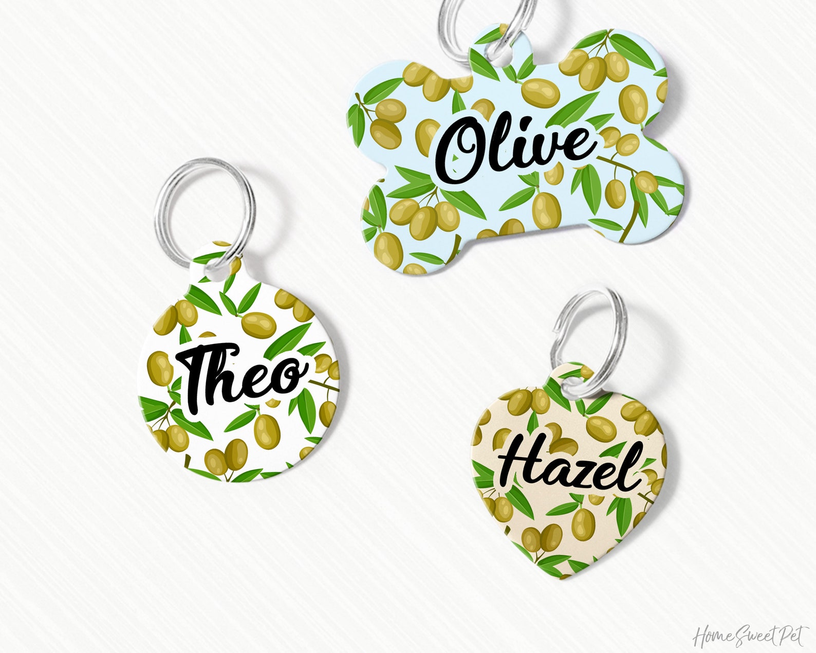 Green Olive Dog Tag Olive Cat Tag Custom Dog Tag Olive Dog Etsy