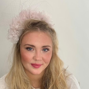 Pink floral fascinator