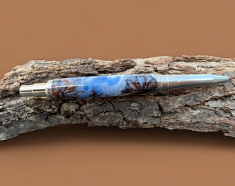 Handgemachter benutzerdefinierter Stift, Edelstahl-Hybrid-Harzstift, Lehrerstift, Geschenk für Schriftsteller