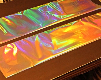 Holoflash Film Kramer Holographic Effect  Choose Silver Gold or Blue  2 Square Feet