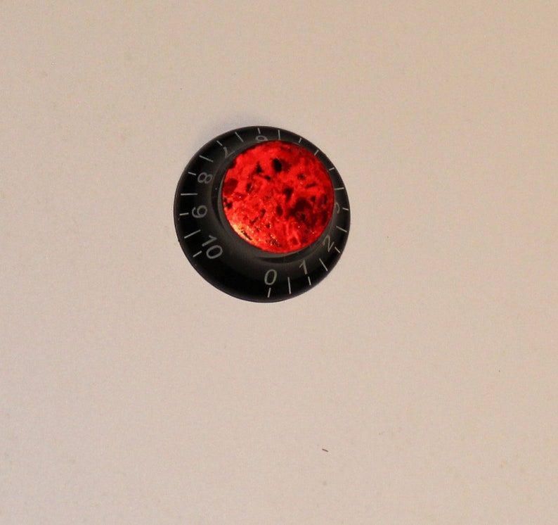 1 Custom Guitar Top Hat Bell Knob Fender Strat Style Black W/ White