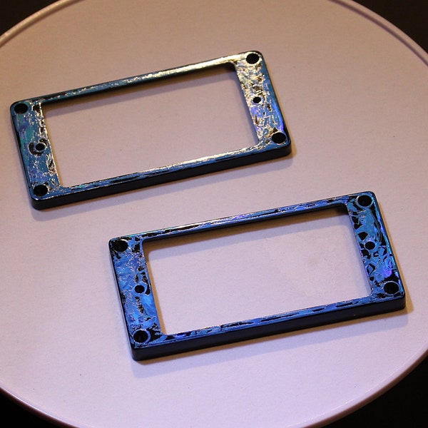 Custom Color Frames Humbucker Pickup Rings Surrounds Flat Set Bridge and Neck