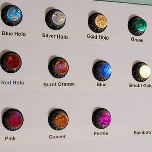 Custom Color Foil Guitar Knob: Black Top Hat Bell, Import Fender Strat Style