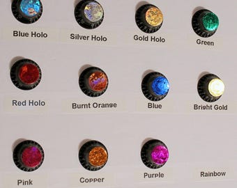Custom Color Foil Guitar Knob: Black Top Hat Bell, Import Fender Strat Style