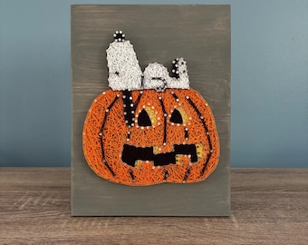 Snoopy Pumpkin String Art