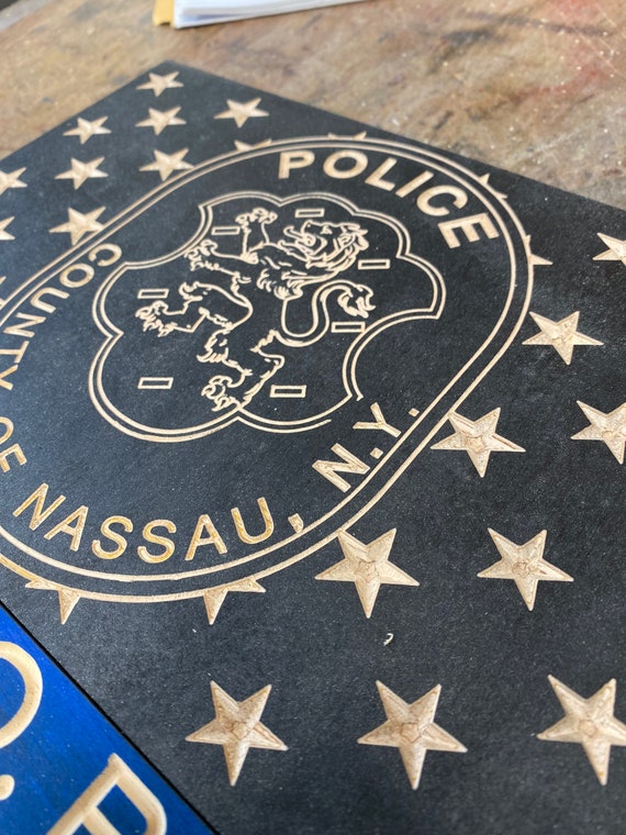 Nassau County Police Blue Line Flag