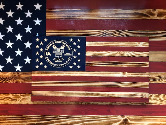 SteamFitters LU 420 American Flag