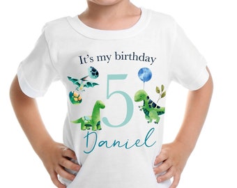 5th birthday t-shirt, fifth birthday boy, personalised birthday t-shirt, top, 1st, 2nd, 3rd, 4th, 5th birthday t-shirt, any age, any name UK