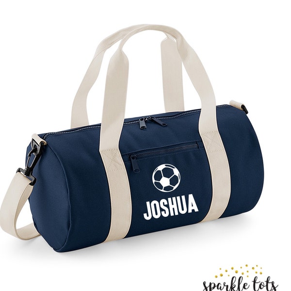 Personalisierte Fußball-Tasche, Kinder-Schule-PE-Sport-Gymnastik-Schuh-Kit-Tasche, personalisierte Name-Fußball-Fußball-Kit-Sport-Reisetasche, Geschenke für Jungen