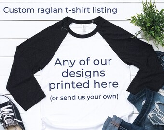 Custom Raglan Shirt - Etsy UK