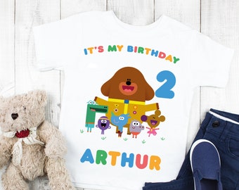Hey duggee birthday t-shirt boy 1st birthday top 2nd 3rd Birthday t-shirt Hey duggee birthday Party Baby boy Clothes