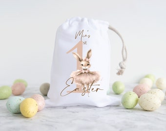 Easter Bag, Treat Bag, Snacks bag, Easter trail, Easter gifts, Children's gifts for Easter, Boy Girl, Personalised Easter Rabbit Gift Bag |