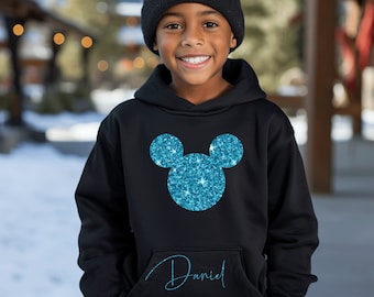 Mickey hoodie, Mouse hoodie, hoodie for boys, for kids, Mickey top, personalised children's hoodie, personalised hoodie boy, adult, kids