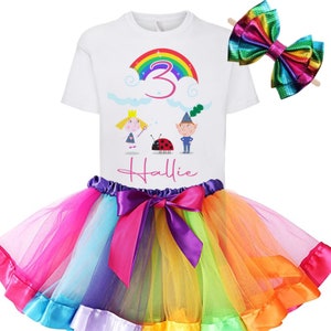 Ben and holly birthday, Ben and holly birthday outfit, Ben and holly shirt, Ben and holly clothes, Personalised girls birthday t-shirt, girl