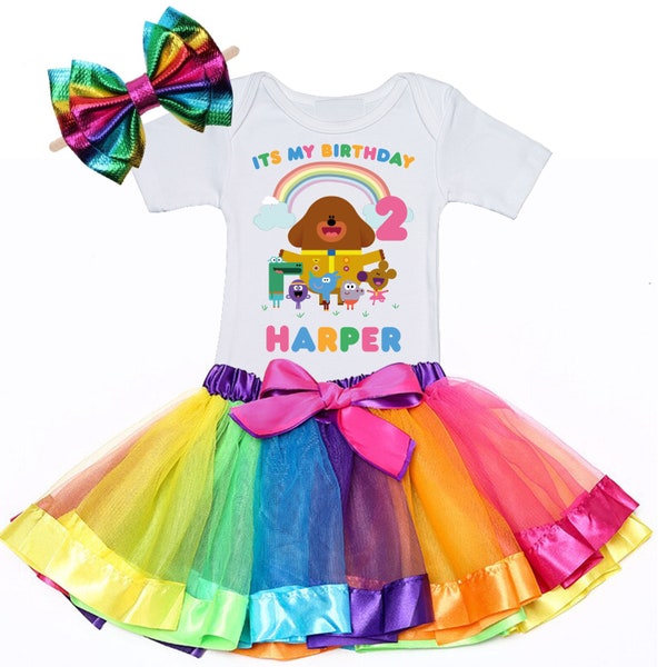 hey duggee birthday outfit, Hey duggee birthday party, Hey duggee clothing, birthday tutu set, 1st, 2nd, 3rd, 4th birthday cake smash outfit
