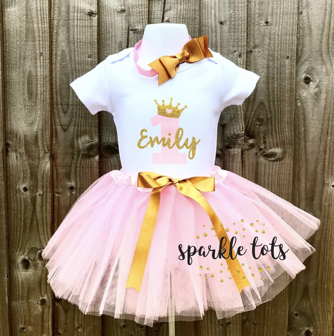 YOUNGER TREE Baby Girl 1st Birthday Outfit - ONE Romper With Tutu And Headband
