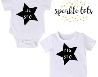 big brother little brother matching outfits, big brother shirt, little brother baby grow, brother matching outfits, matching sibling tops