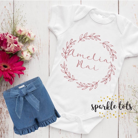 personalised girl baby grow