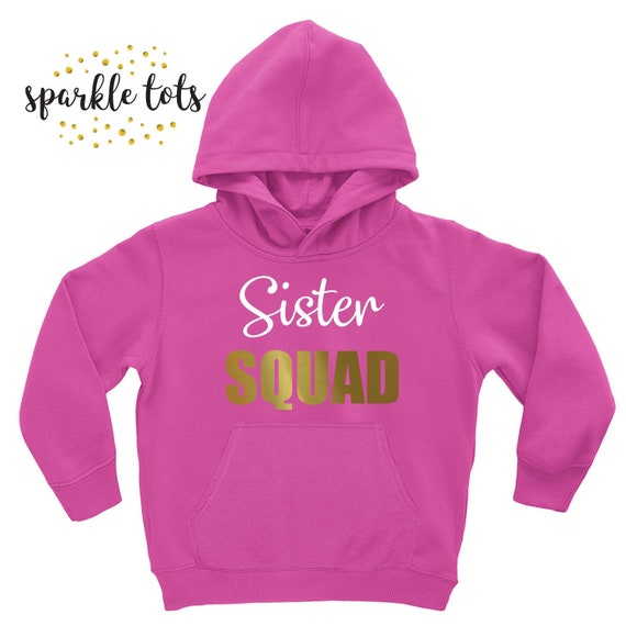 Matching top sister hoodies