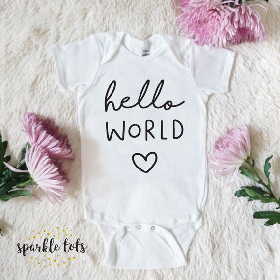 hello world baby outfit