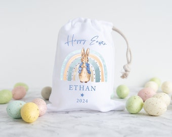 Personalised Peter Rabbit Rabbit Easter Gift Bag I Easter Bag, Egg Hunt, Easter Bunny, Treat Bag, Gift, Egg Bag, Bunny Rabbit