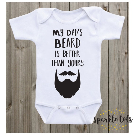 My daddy has a beard baby grow bodysuit vest funny humour gift cute