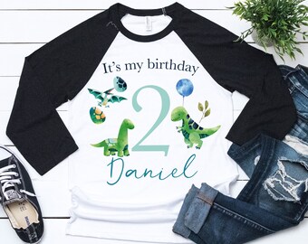 Dinosaur birthday t-shirt, Boys birthday shirt, 1st, 2nd, 3rd, 4th, 5th birthday, Baby Grow Vest Top, Birthday Gift, Boys birthday outfit UK