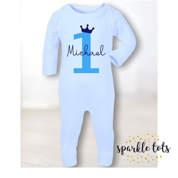 first birthday sleepsuit