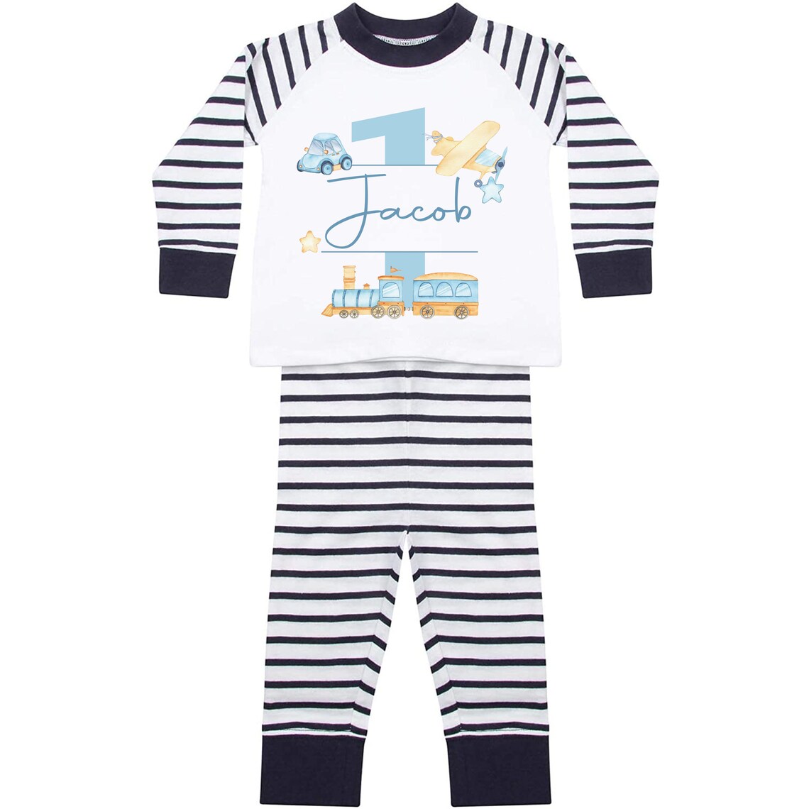 Boys 1st 2nd 3rd birthday pyjamas boys personalised pyjamas Etsy