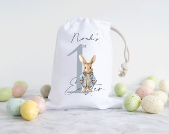 Personalised Easter Rabbit Gift Bag | Easter Bag, Treat Bag, Snacks bag, Easter trail, Easter gifts, Children's gifts for Easter, Boy Girl