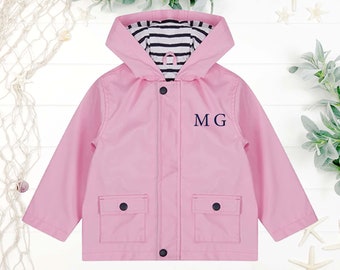 Girls raincoat, Personalised Baby coat, Personalised toddler clothing, Baby Rain Jacket, Boys coat, Personalised children's clothing UK