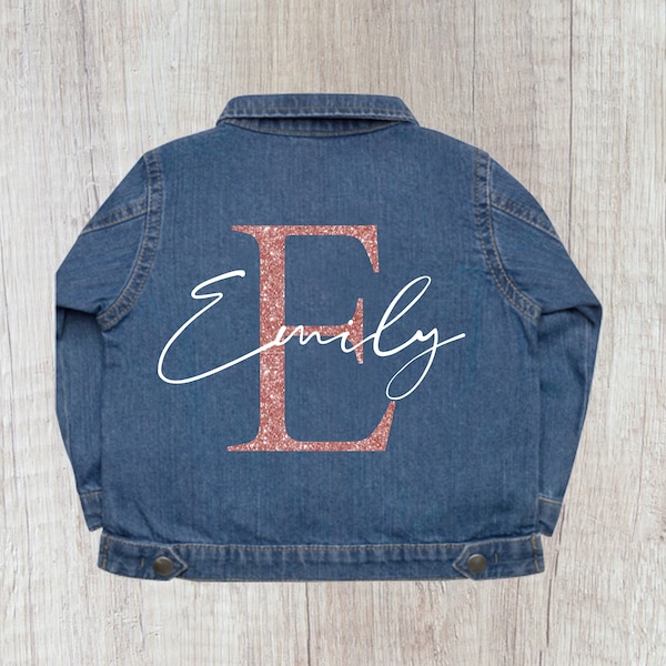 Sparkle Tots baby denim jacket, Personalised toddler jacket, Personalised baby clothes