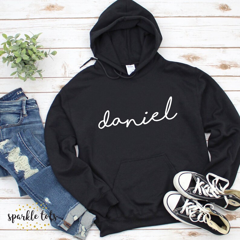 Boys personalised hoodie name hoodie signature name shirt Etsy