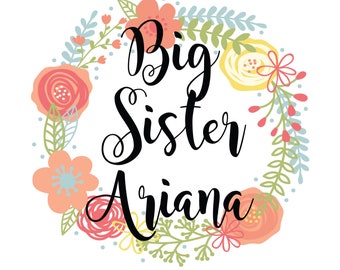 Big Sister Iron On | Etsy