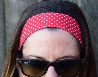 Red Polka Dot Adjustable Headband