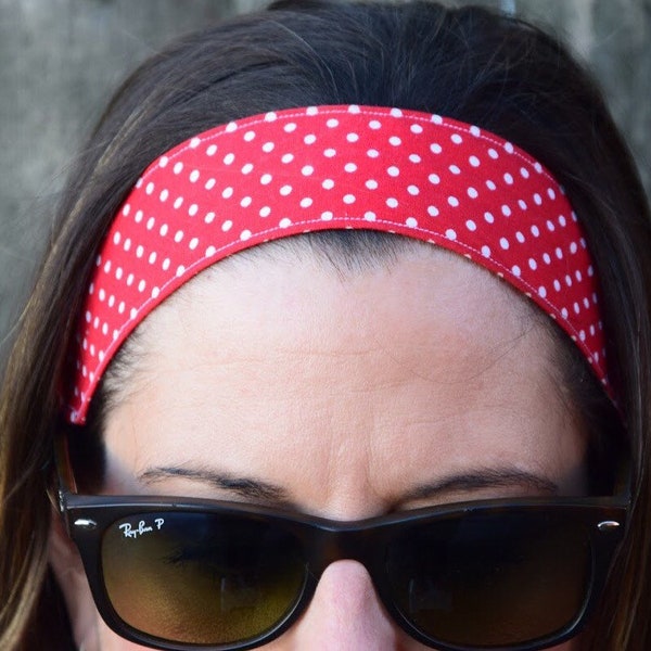 Red Polka Dot Adjustable Headband