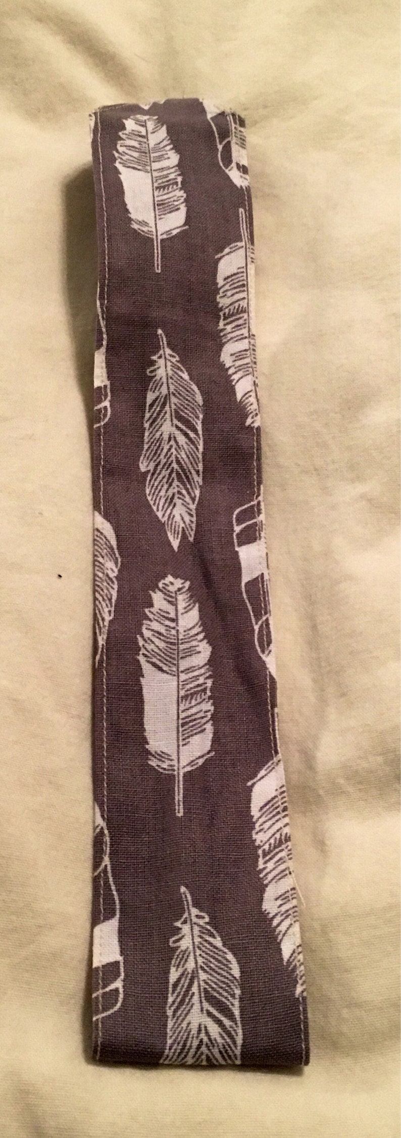 Boho Grey Feather Adjustable Headband | Etsy