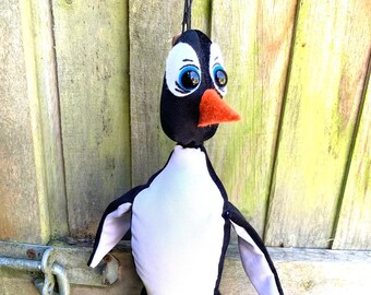 PENGUIN MR POPPER -Animal Toy Puppet, Soft Toy Felt, Handmade Gift, For Kids, Educational Toys, Marionette, Kids, Present, Christmas