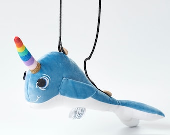 Narwhal Ricky - Animal Toy Puppet, Moving Toy, For Kids, Gift, Soft Toy, Educational, Handmade