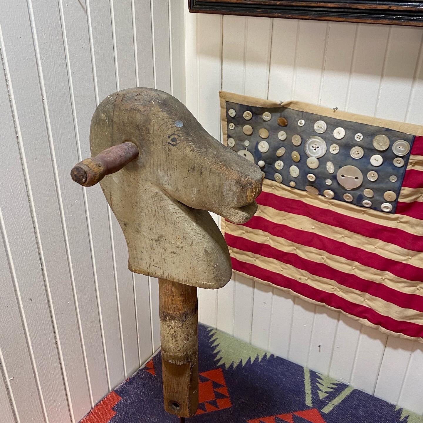 Wooden Hobby Horse on Display Stand | Etsy