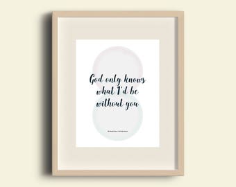Print Beach Boys God Only Knows Lyrics I May Not Etsy