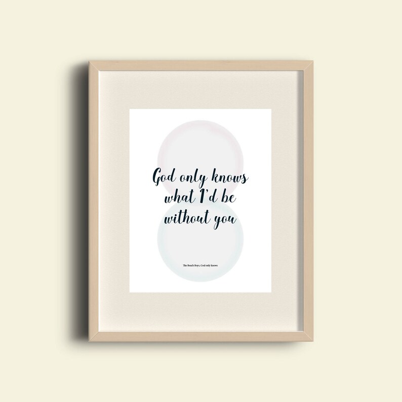 Print Beach Boys God Only Knows Lyrics God Only Etsy